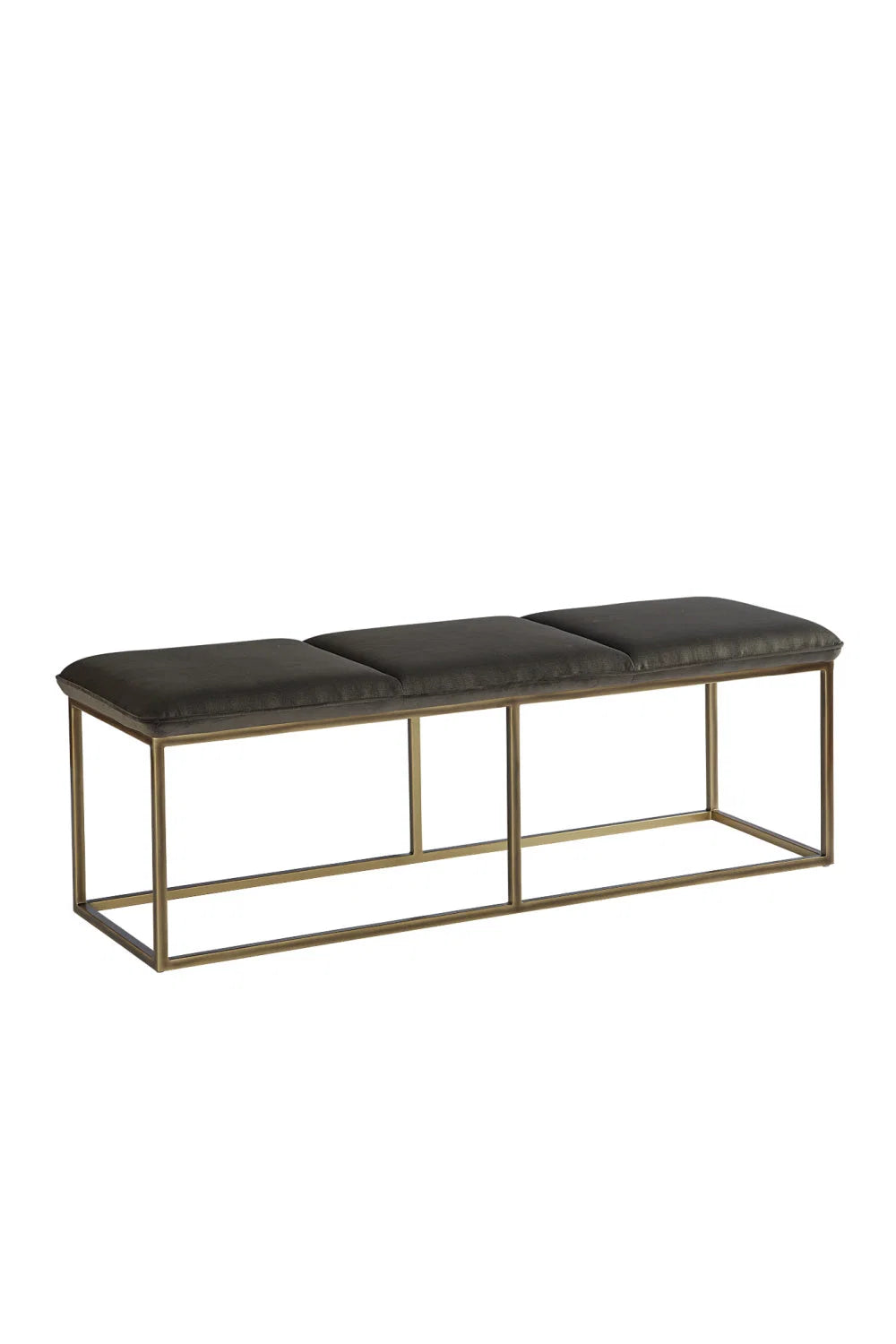 Luxury Rustic Bronze Frame Bench European Style for Villa