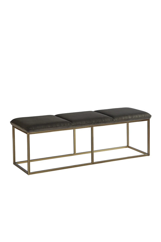 Luxury Rustic Bronze Frame Bench European Style for Villa