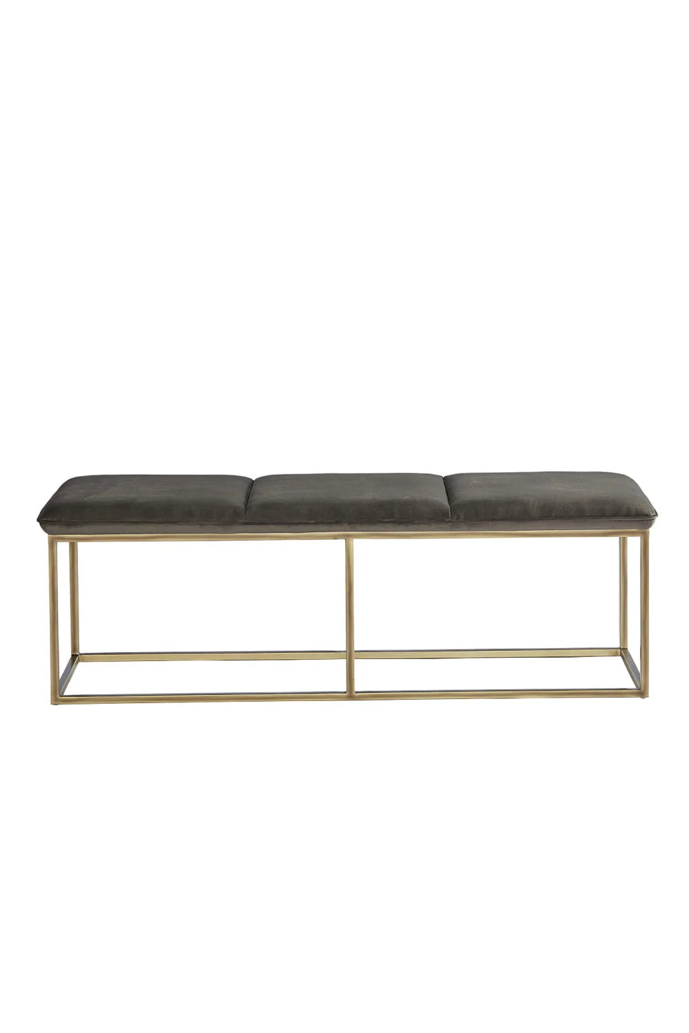 Luxury Rustic Bronze Frame Bench European Style for Villa