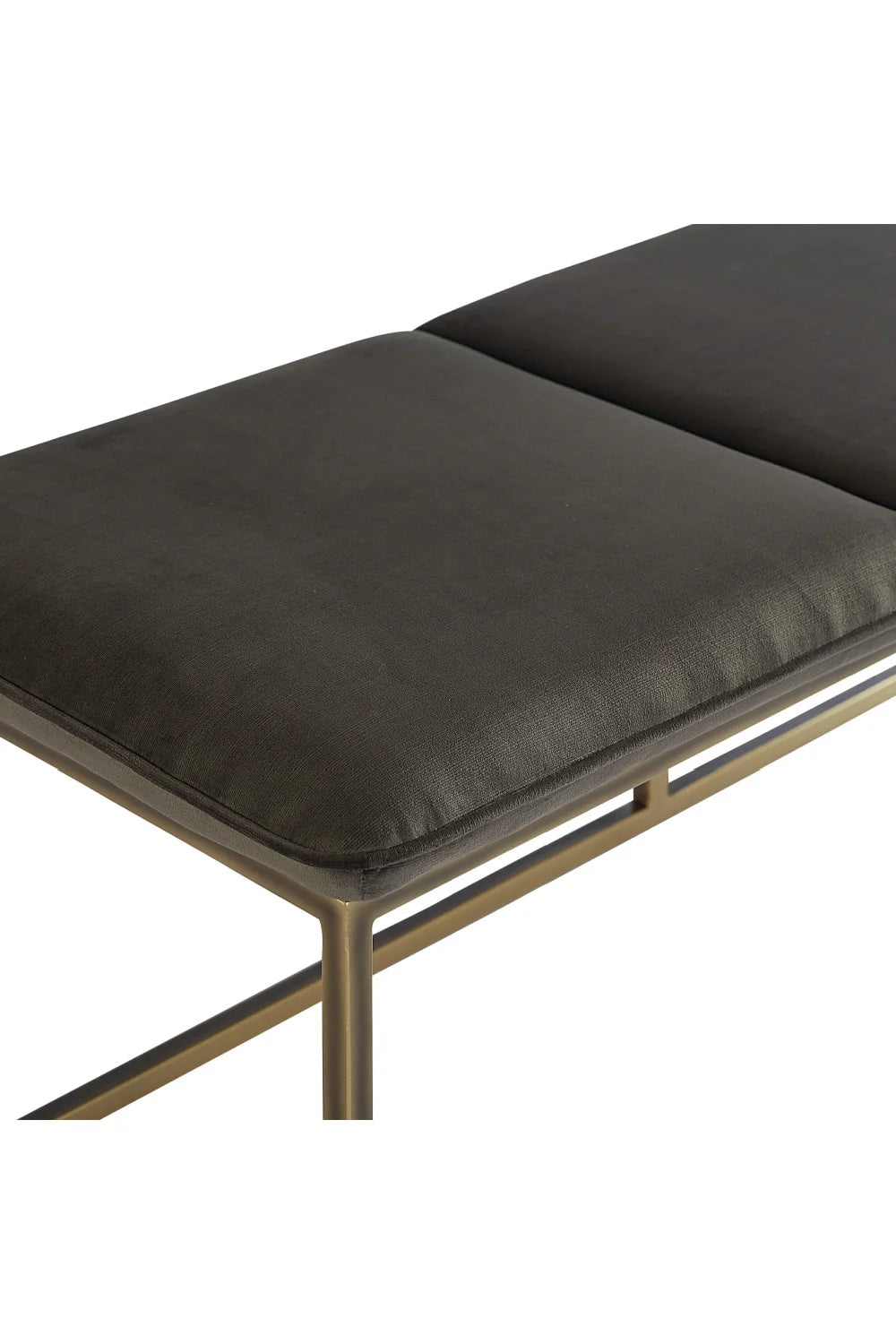Luxury Rustic Bronze Frame Bench European Style for Villa