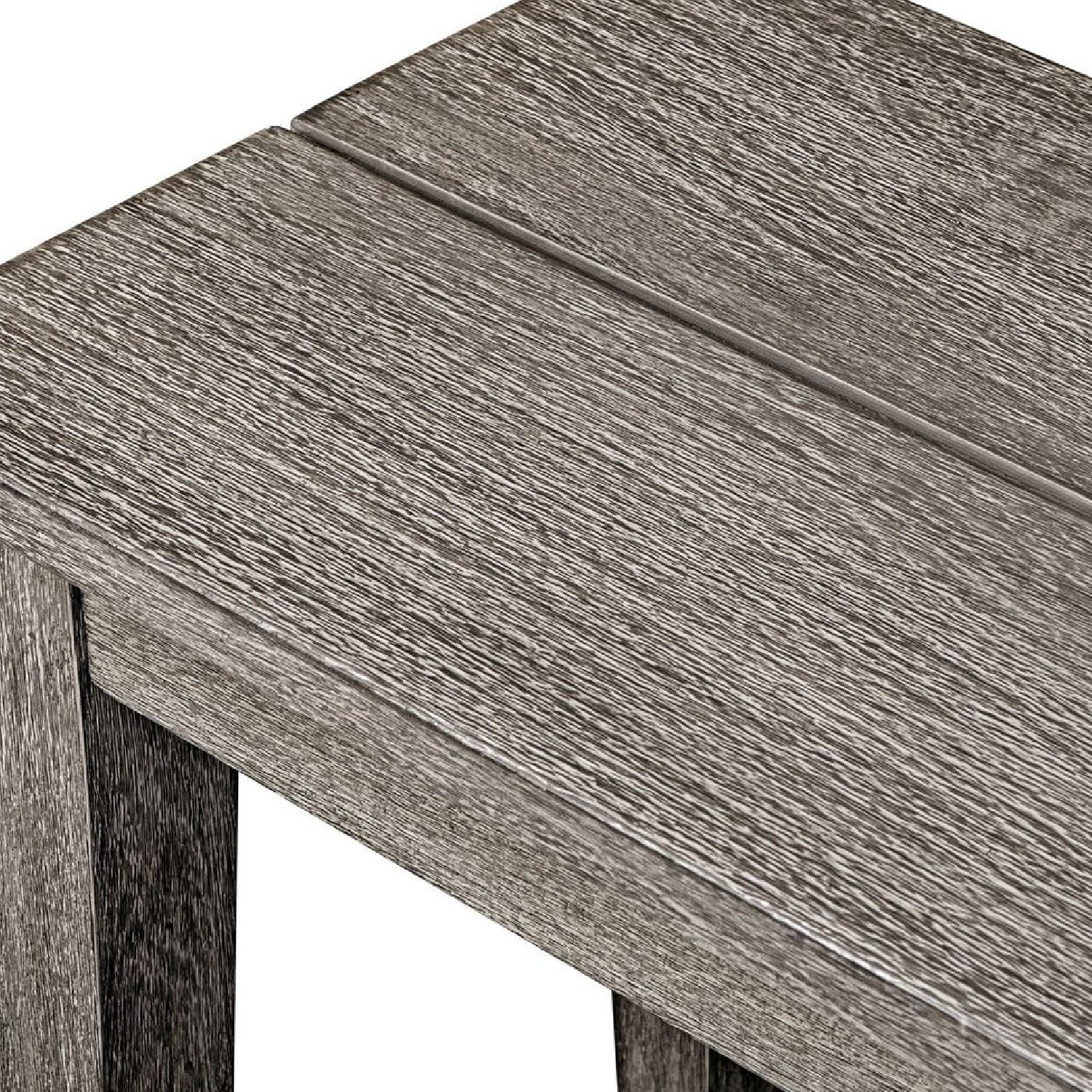 Luxury Rustic Gray Mahogany Bench European Style for Villa