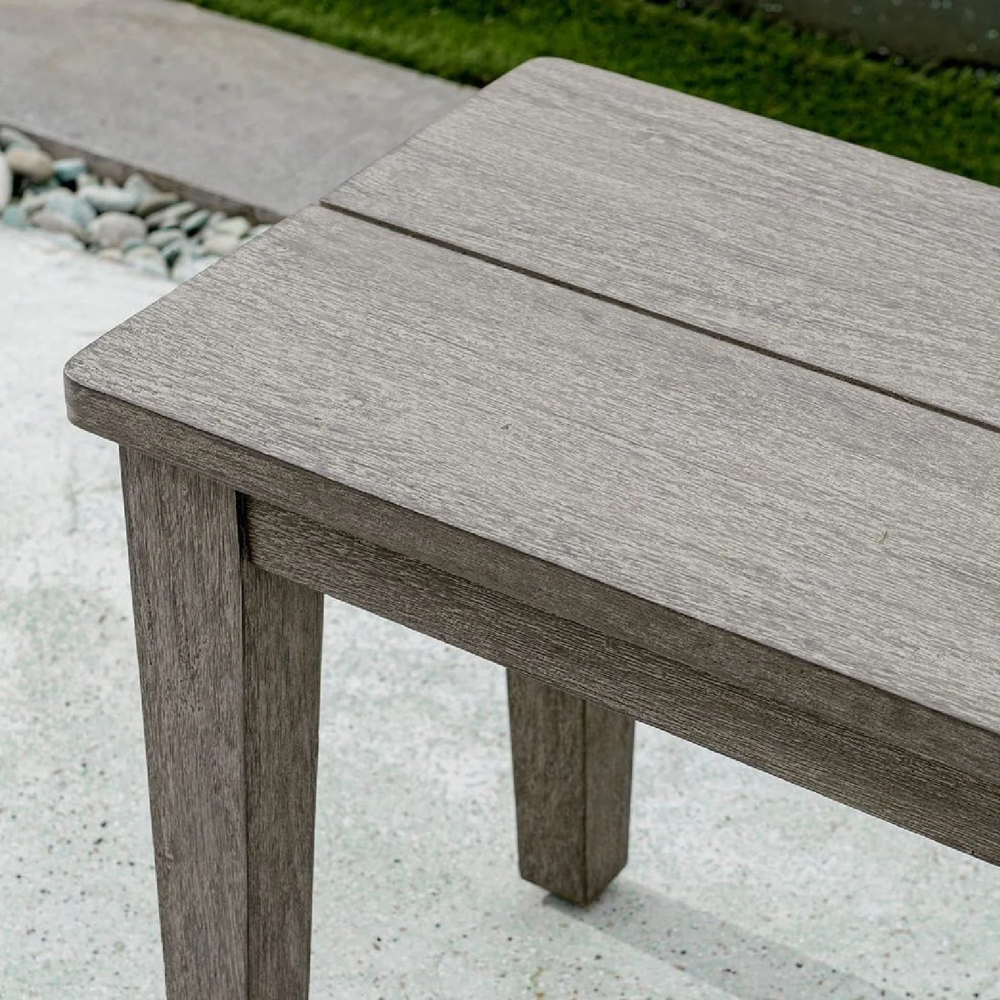 Luxury Rustic Gray Mahogany Bench European Style for Villa