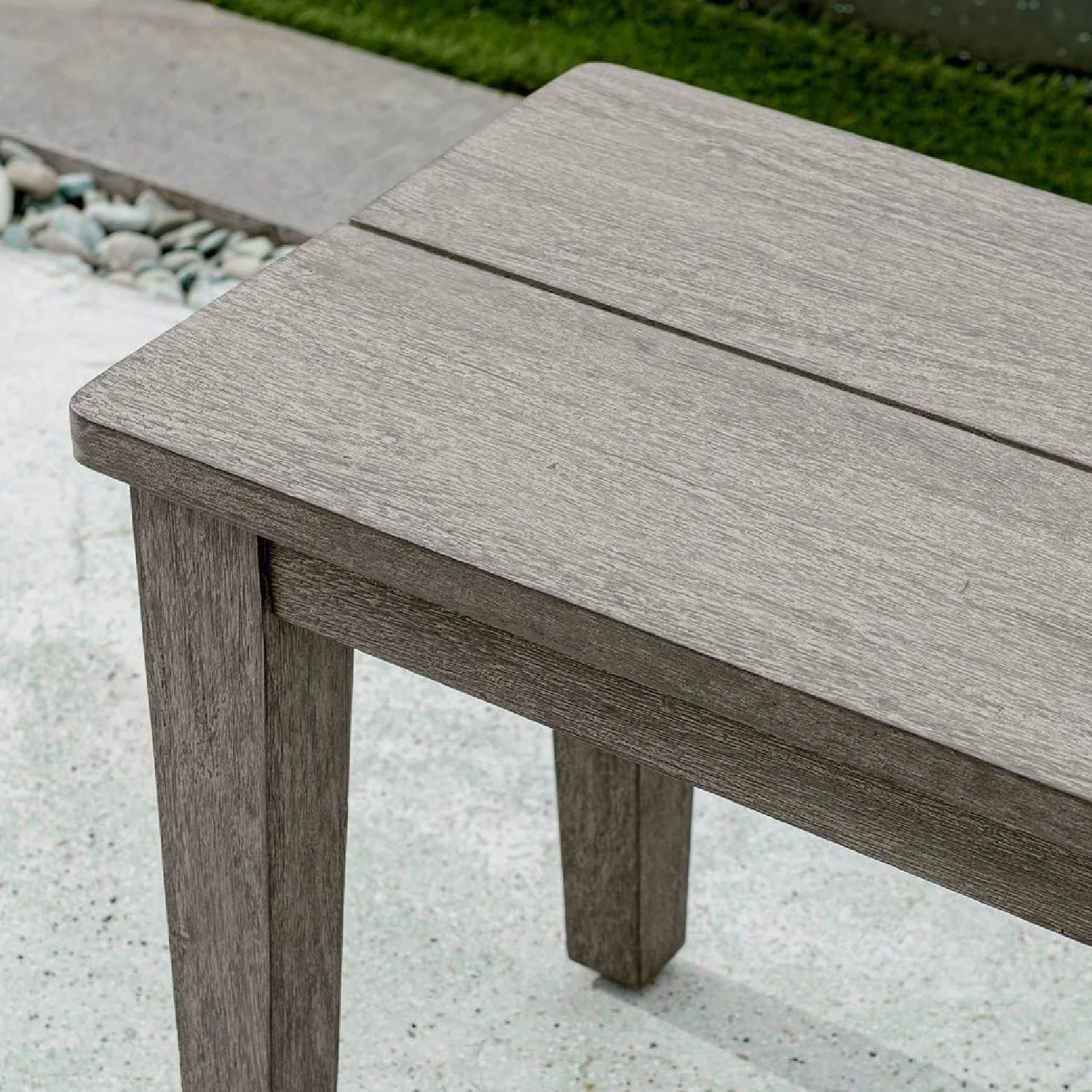 Luxury Rustic Gray Mahogany Bench European Style for Villa