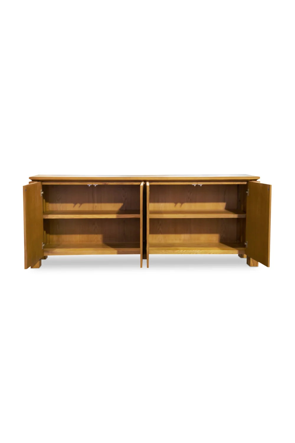 Luxury Rustic Oak 4-Door Sideboard European Style for Villa