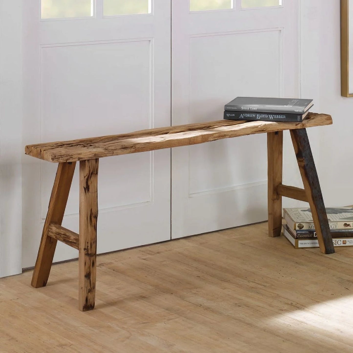 Luxury Rustic Pine Bench European Style for Villa