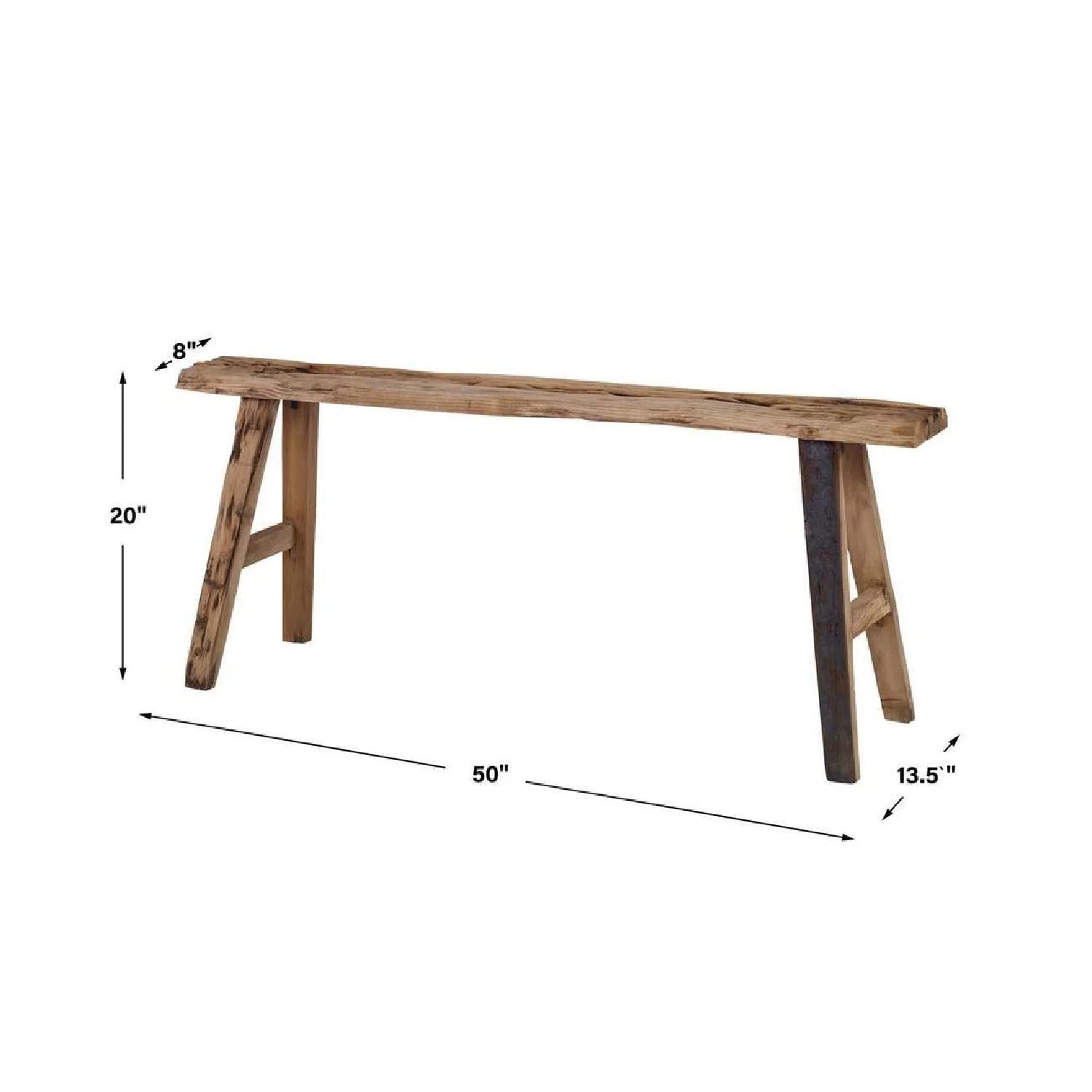 Luxury Rustic Pine Bench European Style for Villa