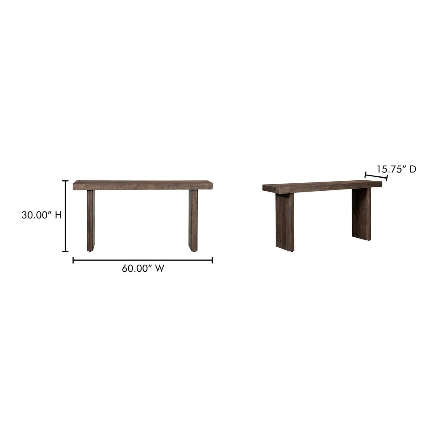 Luxury Rustic Pine Console Table Modern Italian Style for Villa