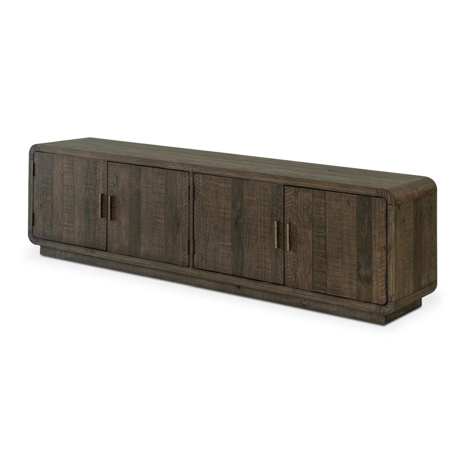 Luxury Rustic Pine Media Cabinet Modern Italian Style for Villa