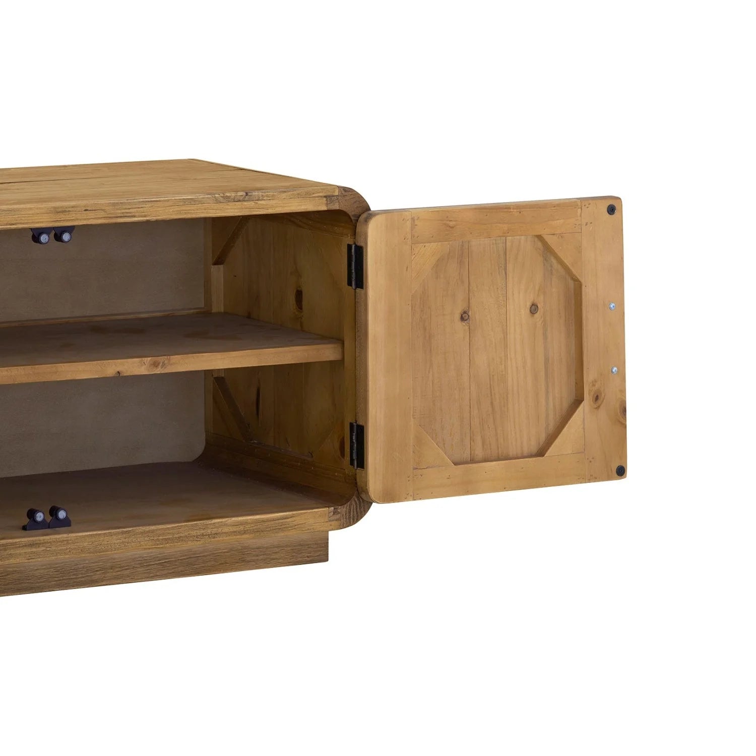 Luxury Rustic Pine Media Cabinet Modern Italian Style for Villa