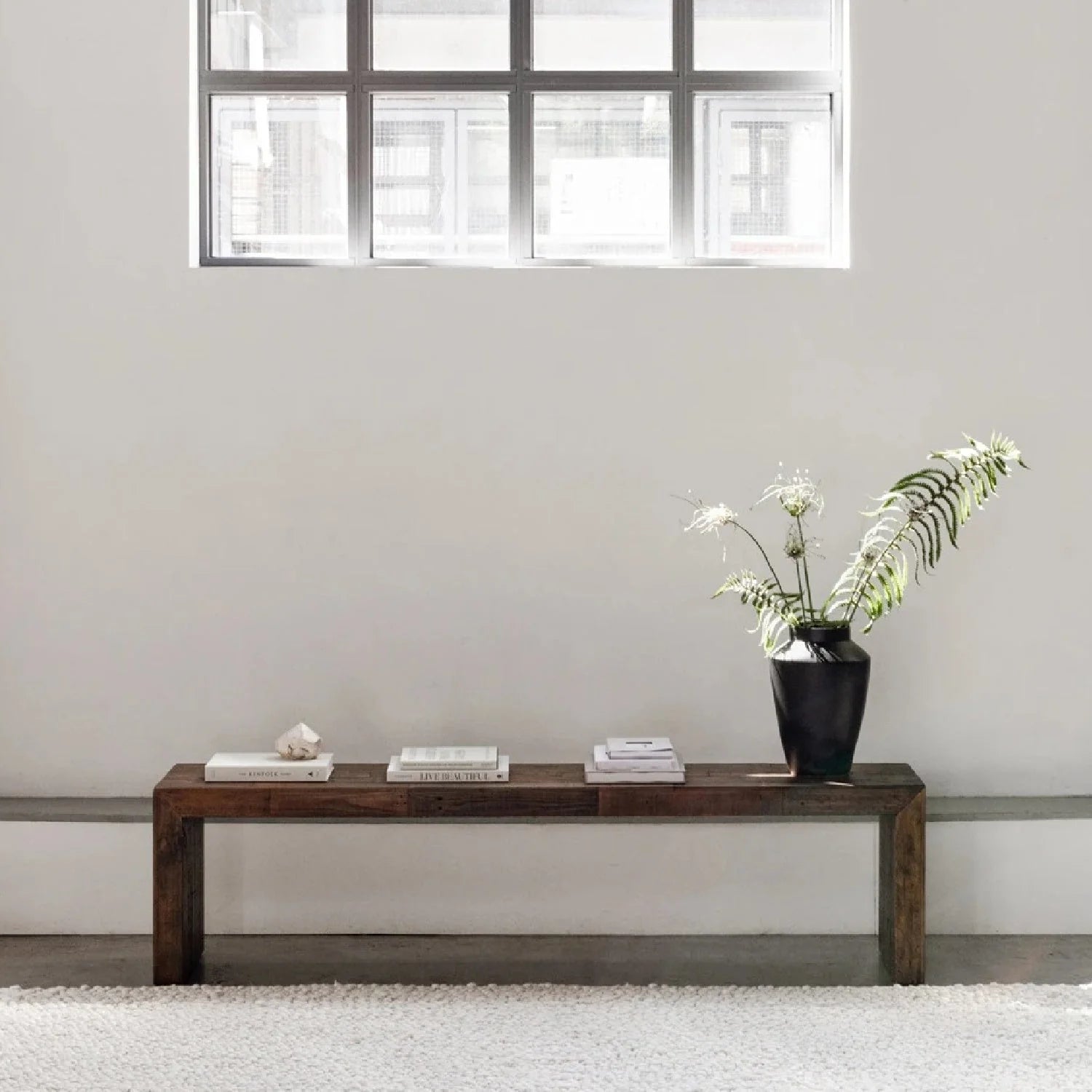 Luxury Rustic Pine Wood Bench European Style for Villa