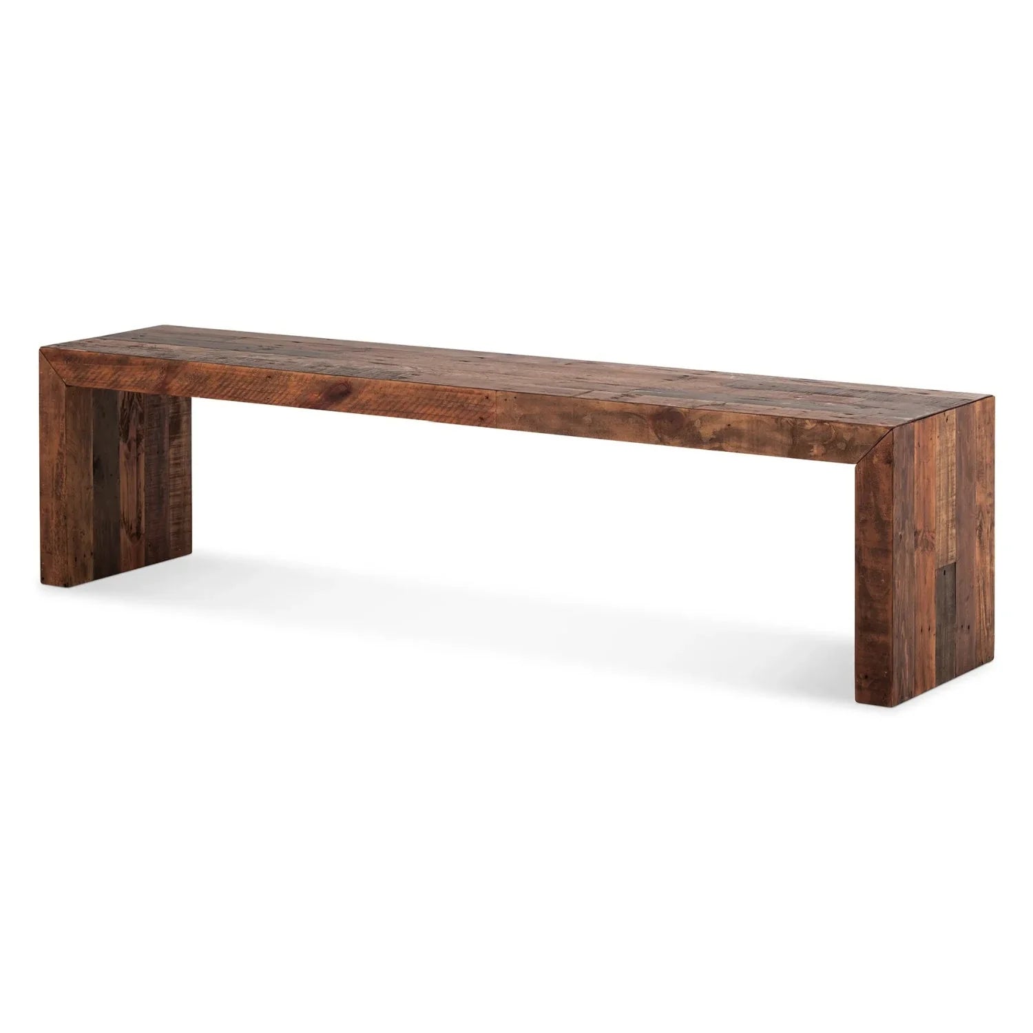 Luxury Rustic Pine Wood Bench European Style for Villa