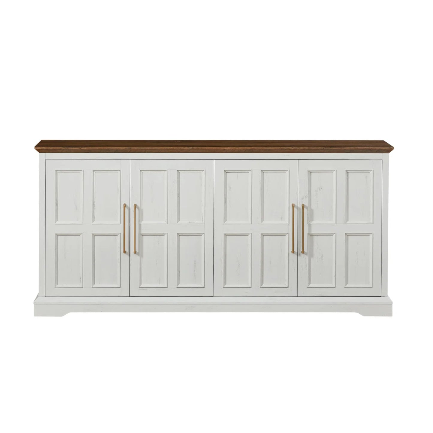 Luxury Rustic White Wooden Sideboard European Style for Villa