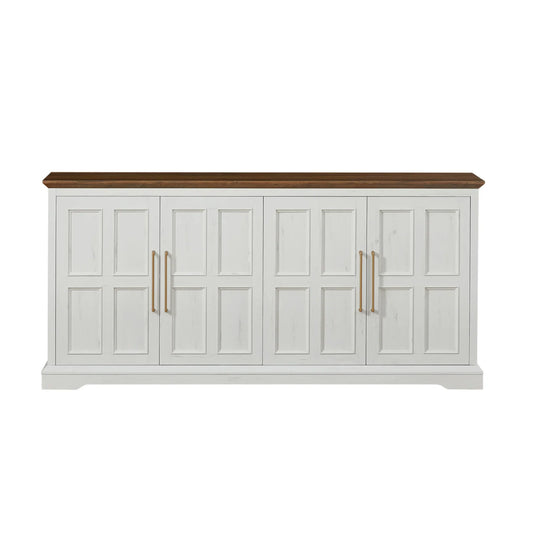 Luxury Rustic White Wooden Sideboard European Style for Villa