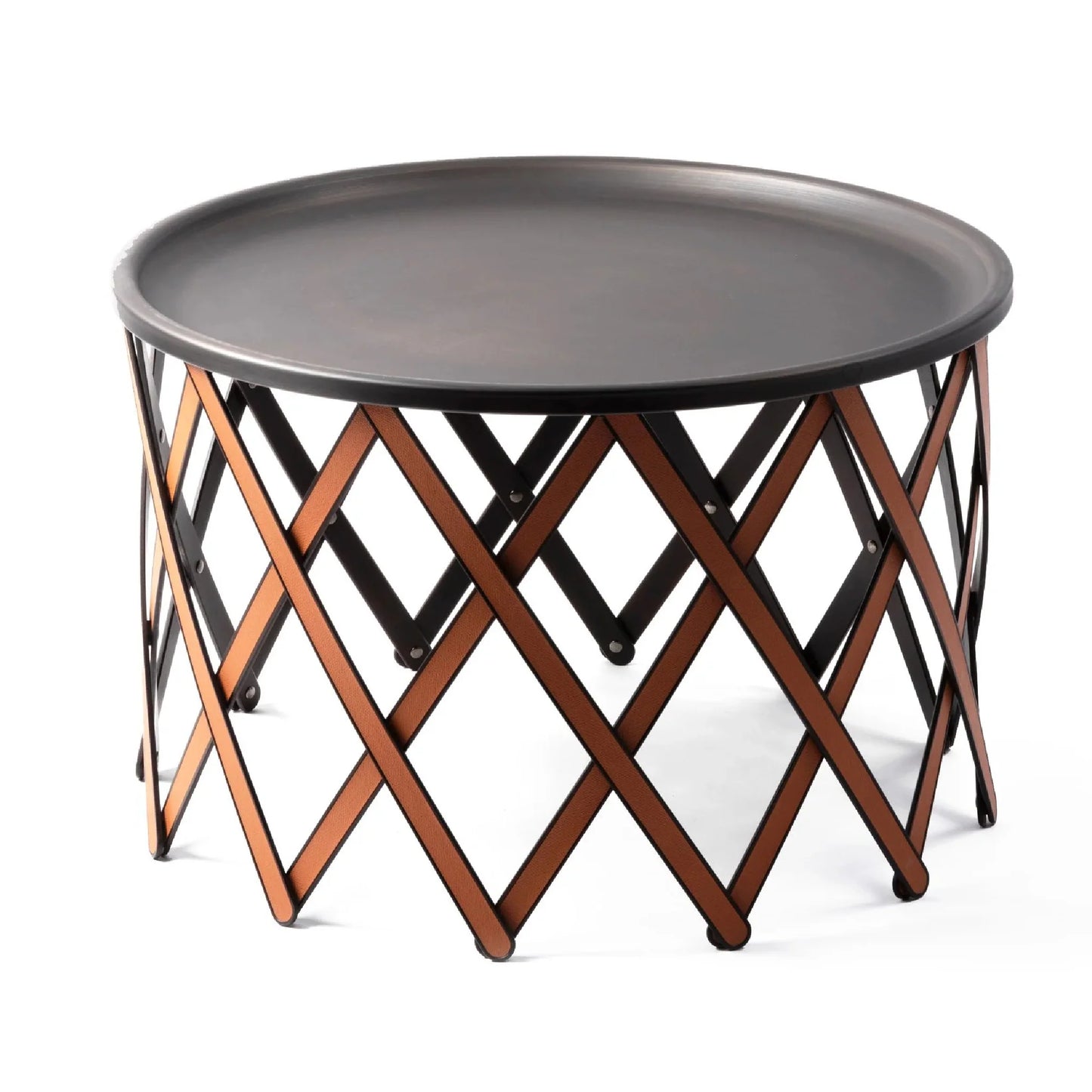 Luxury Safari Bronzed Folding Table Modern Italian Style for Villa