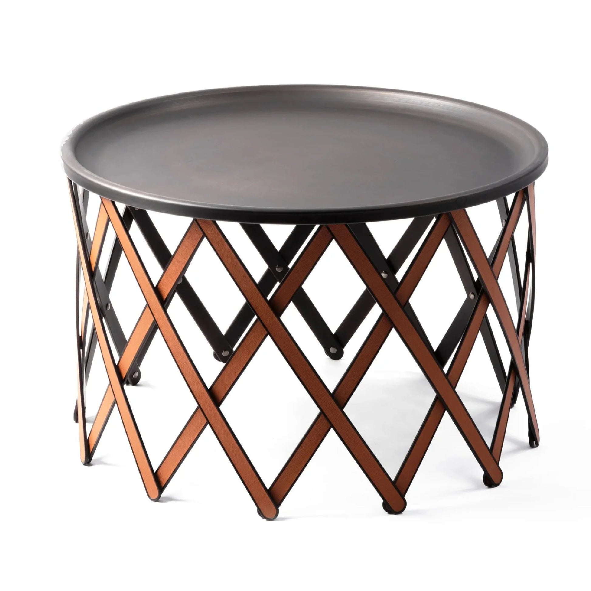 Luxury Safari Bronzed Folding Table Modern Italian Style for Villa
