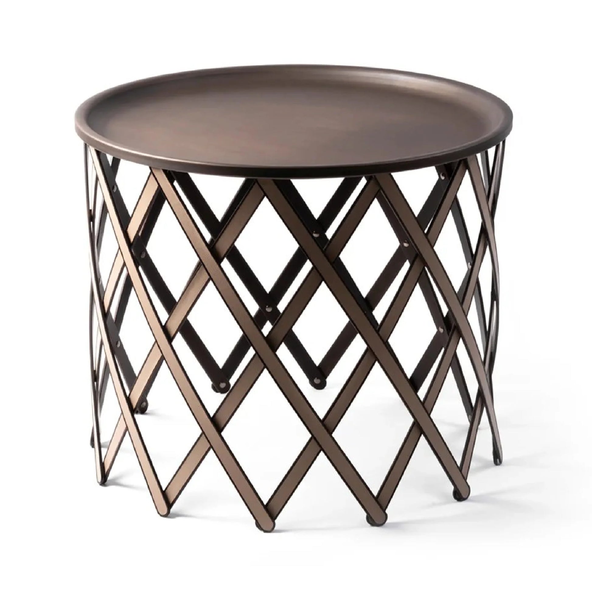 Luxury Safari Bronzed Folding Table Modern Italian Style for Villa