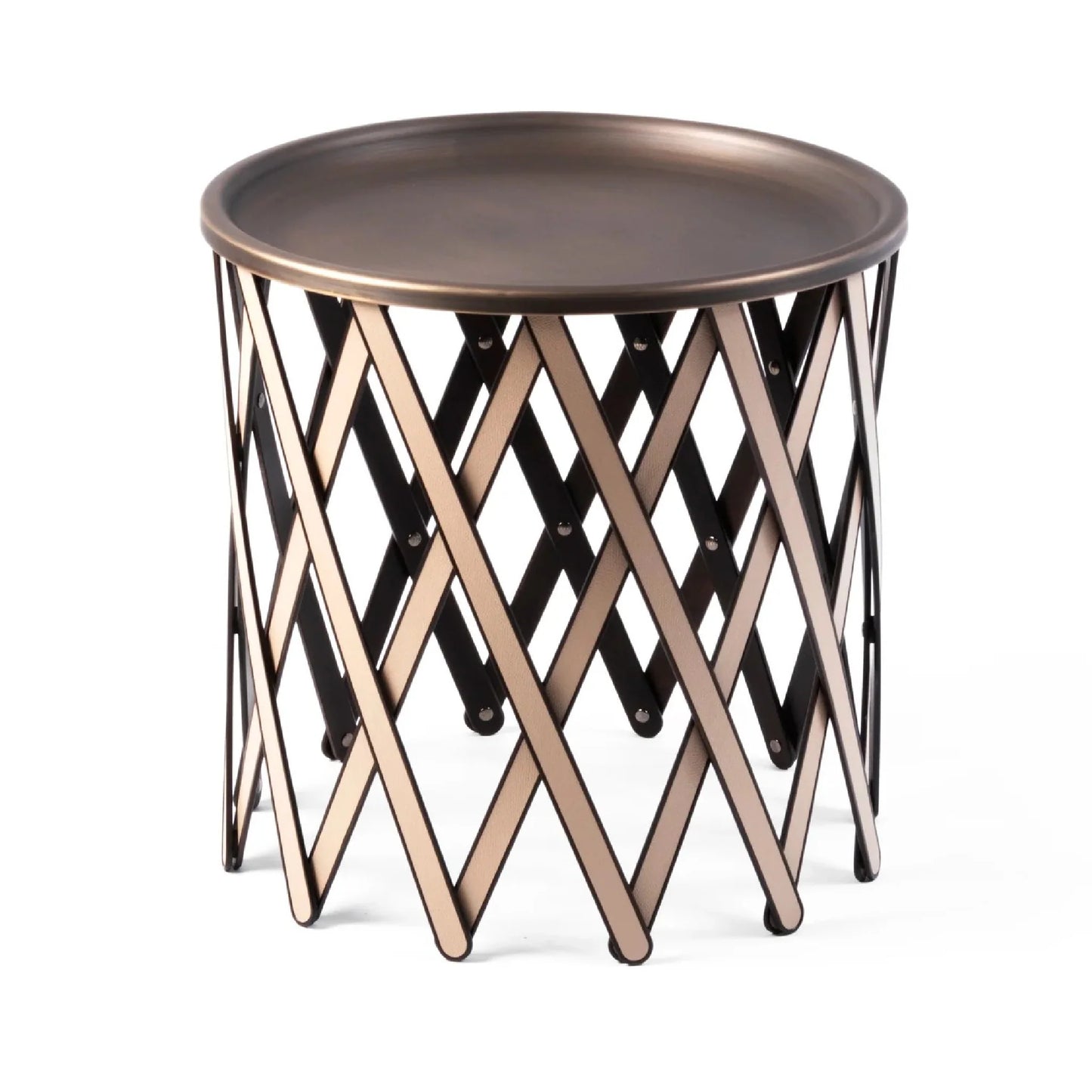 Luxury Safari Bronzed Folding Table Modern Italian Style for Villa