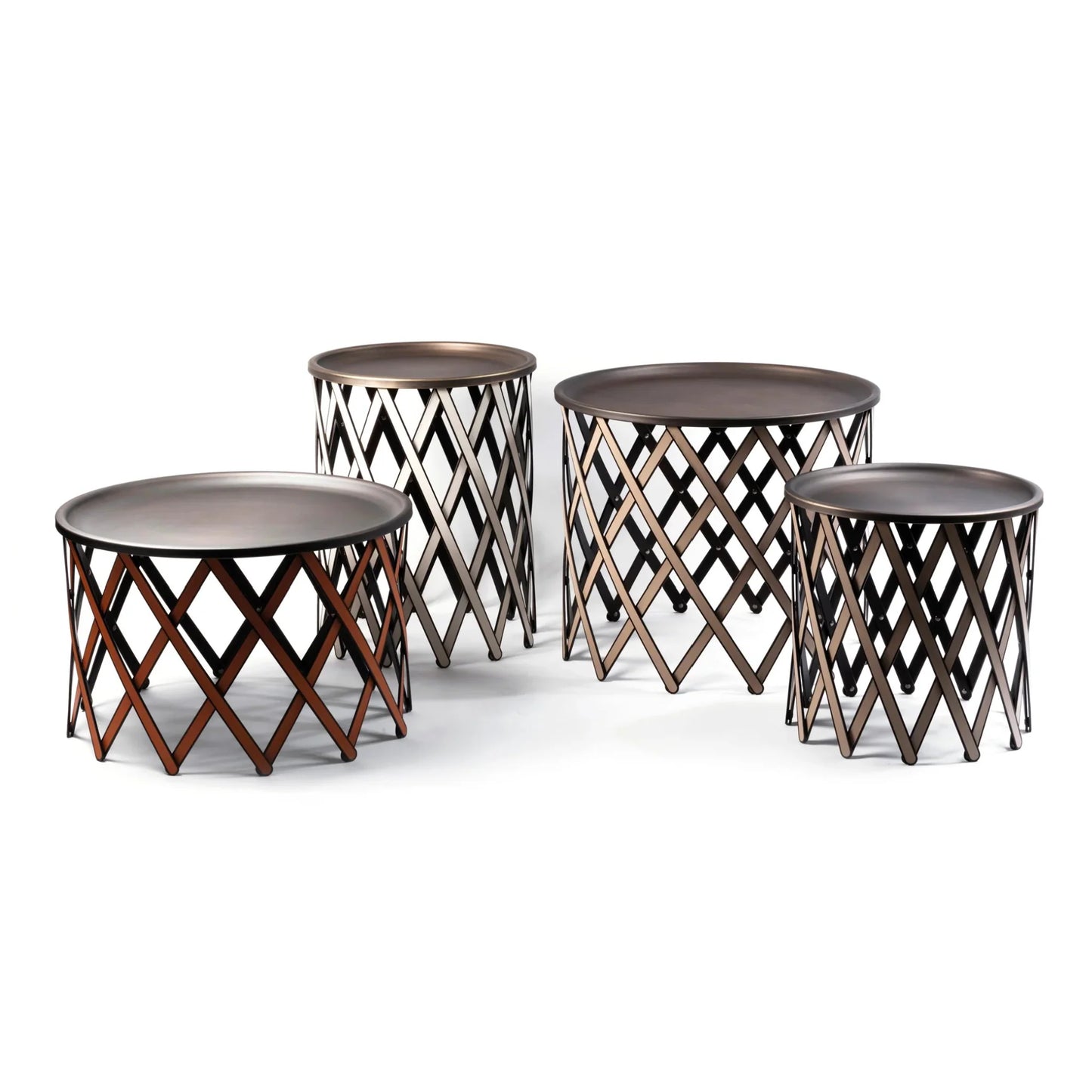 Luxury Safari Bronzed Folding Table Modern Italian Style for Villa