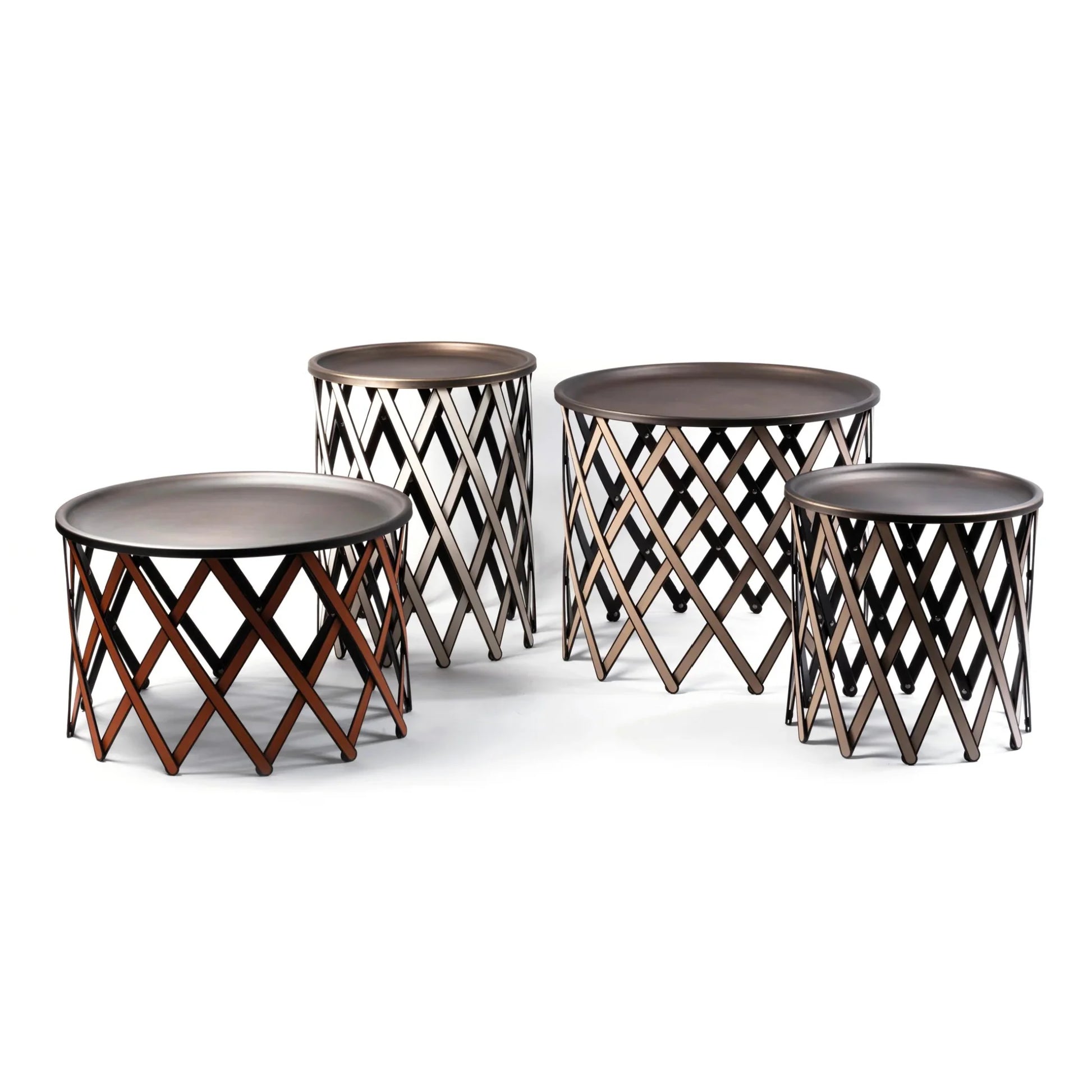 Luxury Safari Bronzed Folding Table Modern Italian Style for Villa