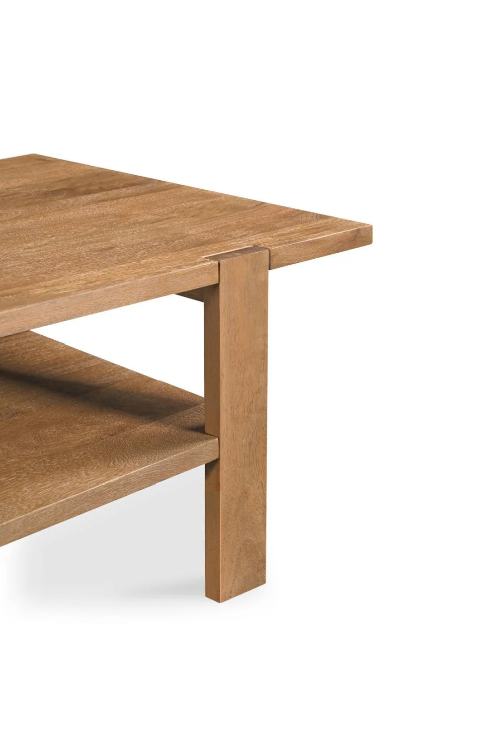 Luxury Sandblasted Mango Wood Coffee Table Modern Italian Style for Villa