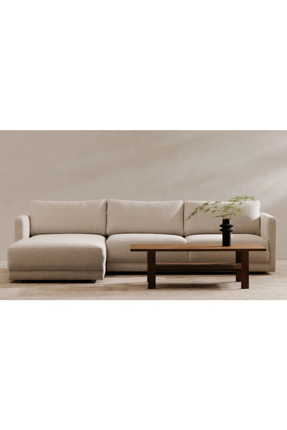 Luxury Sandblasted Mango Wood Coffee Table Modern Italian Style for Villa