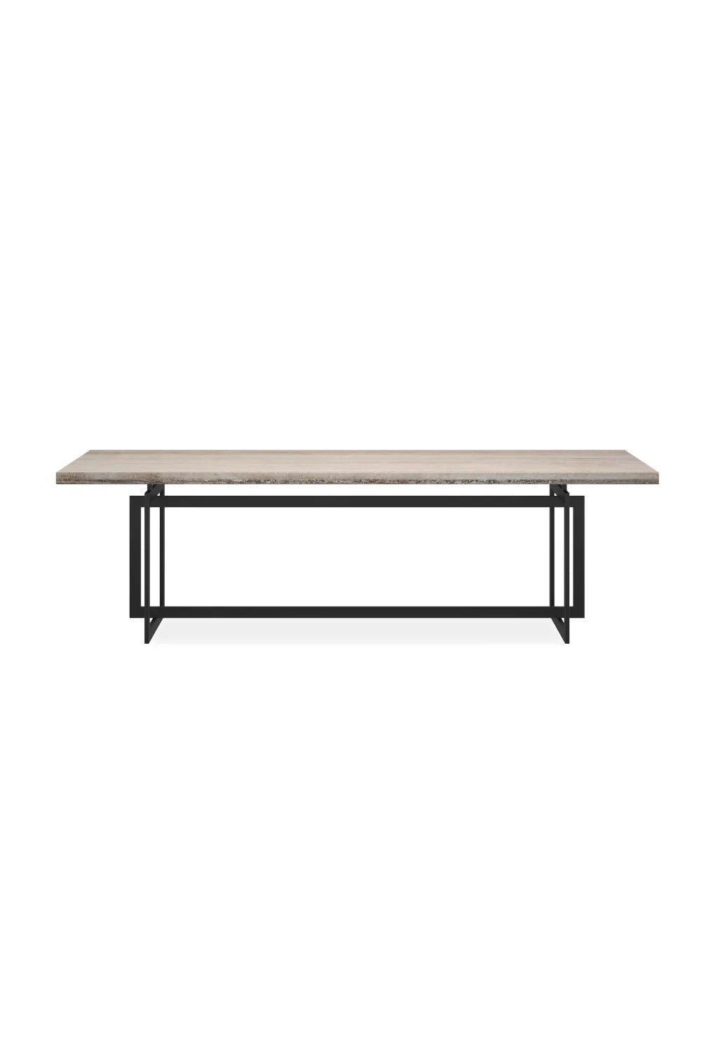 Luxury Sandstone Rectangular Dining Table Modern Italian Style for Villa