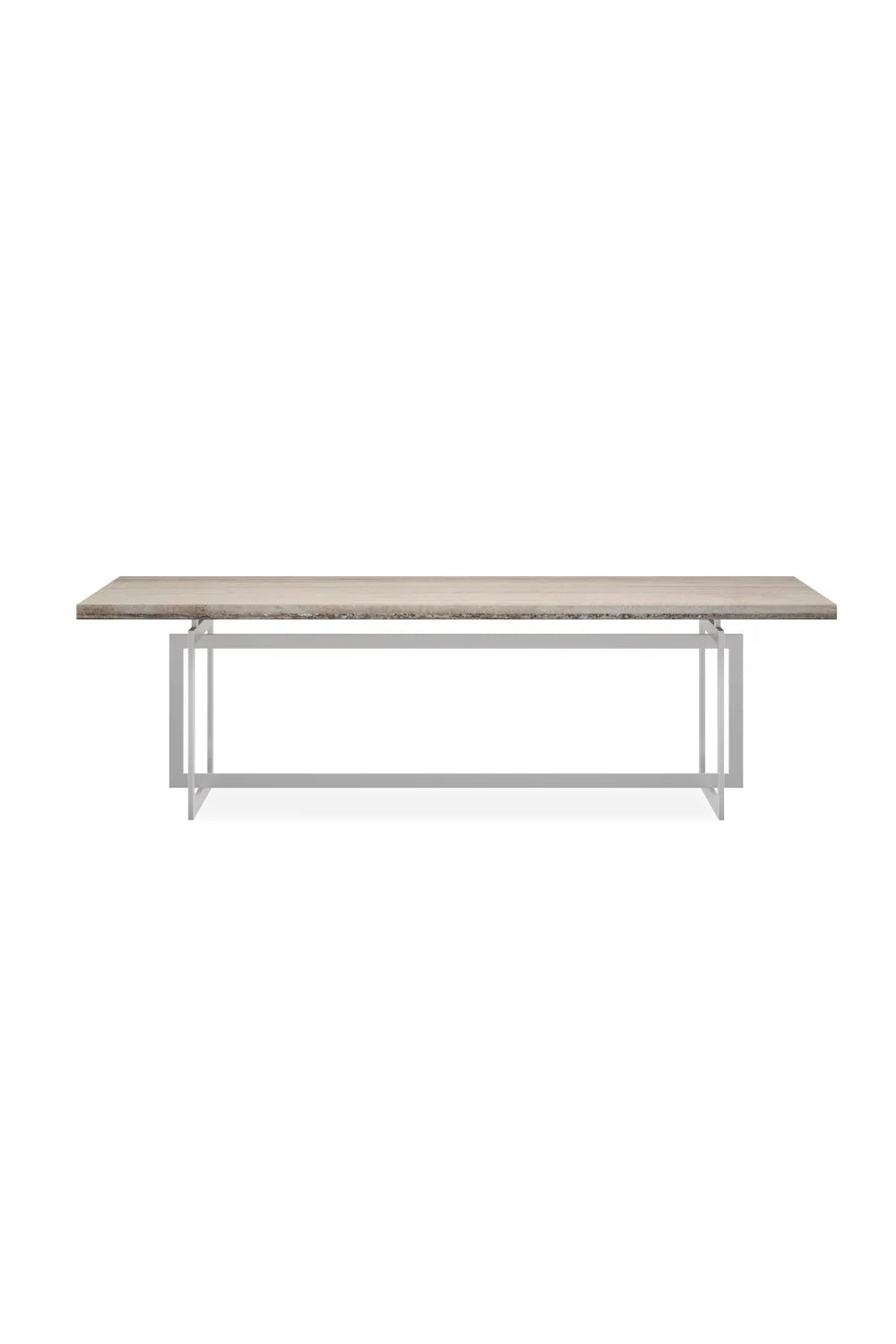 Luxury Sandstone Rectangular Dining Table Modern Italian Style for Villa