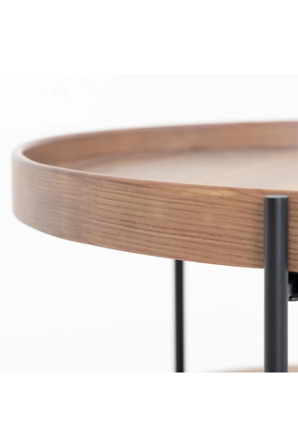 Luxury Savoy Round Wooden Two-Tier Coffee Table Modern Italian Style for Villa