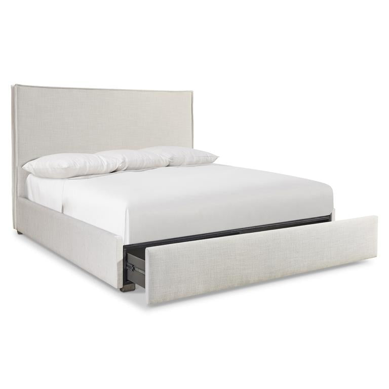 Luxury Sawyer Fabric Storage Panel Bed Modern Italian Style for Villa