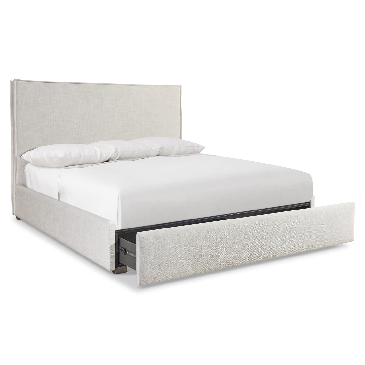 Luxury Sawyer Fabric Storage Panel Bed Modern Italian Style for Villa