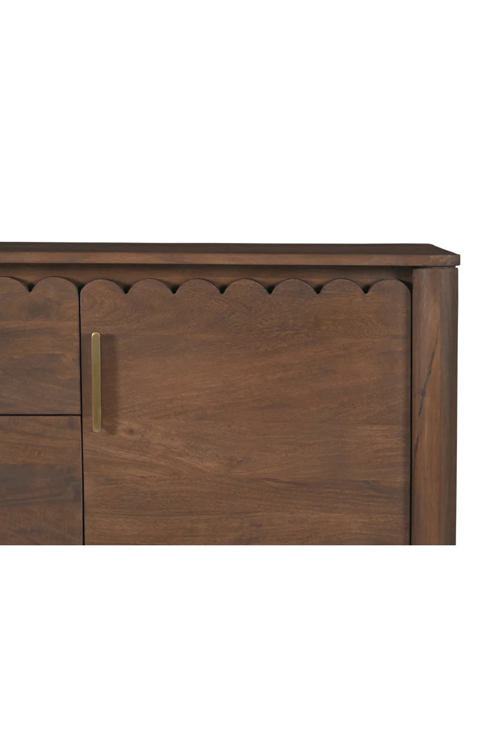 Luxury Scalloped Edge 3-Drawer Sideboard European Style for Villa