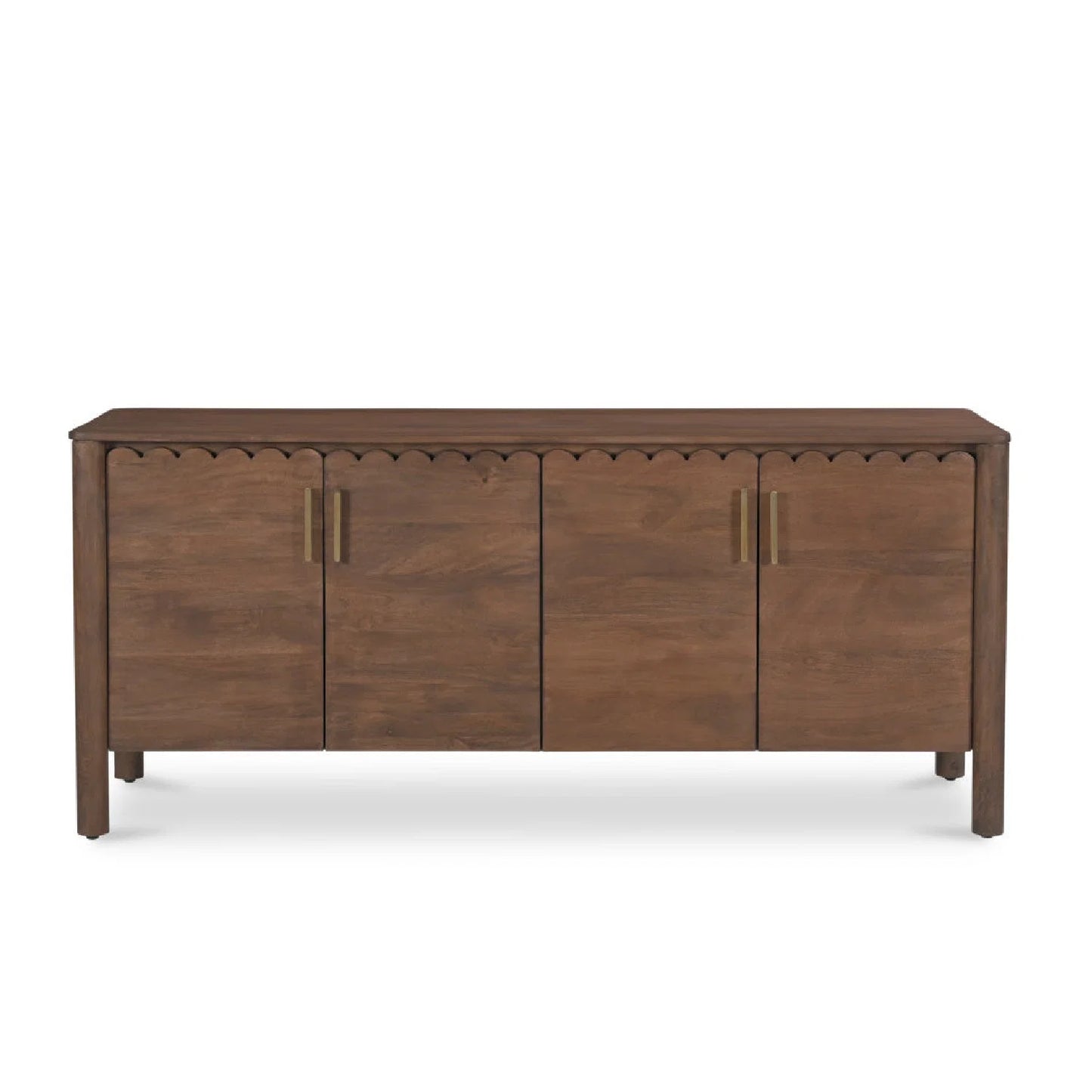Luxury Scalloped Edge 4-Door Sideboard European Style for Villa