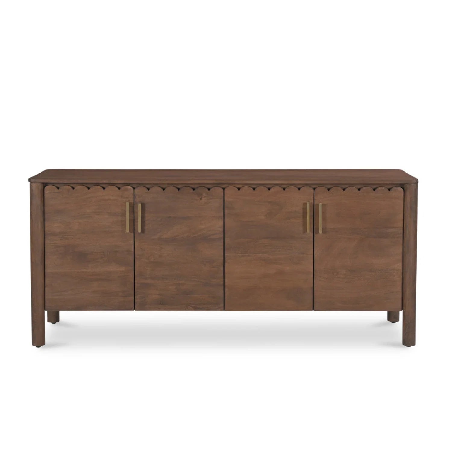 Luxury Scalloped Edge 4-Door Sideboard European Style for Villa