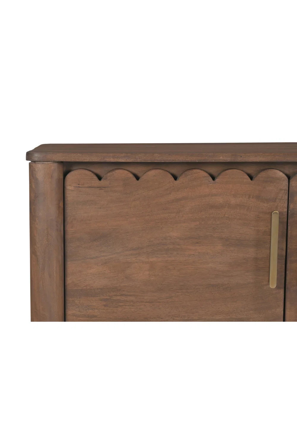 Luxury Scalloped Edge 4-Door Sideboard European Style for Villa