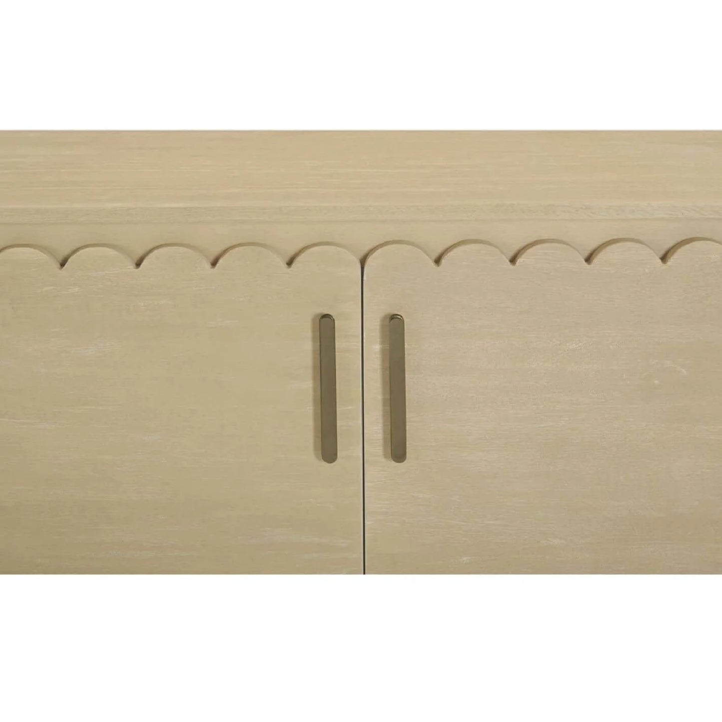 Luxury Scalloped Edge 4-Door Sideboard European Style for Villa