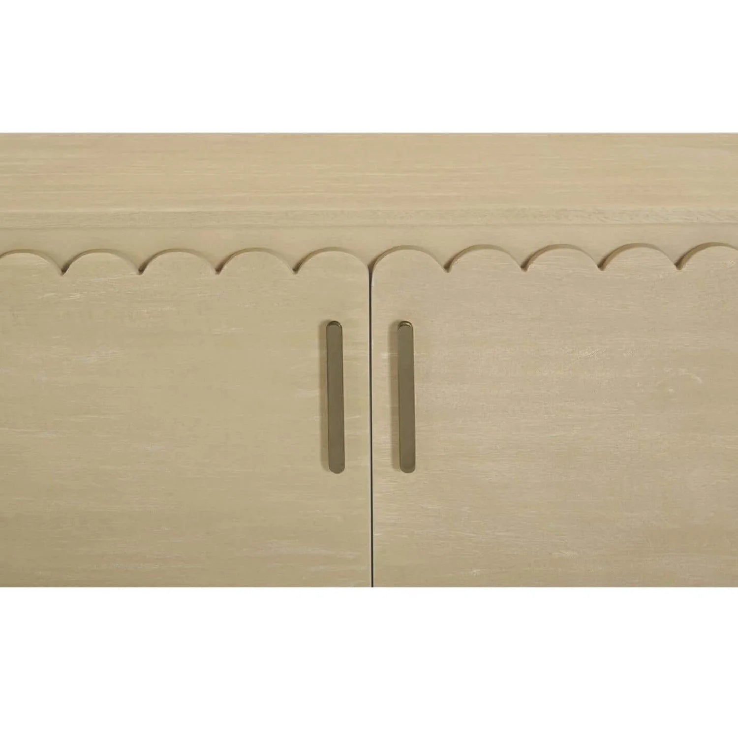 Luxury Scalloped Edge 4-Door Sideboard European Style for Villa