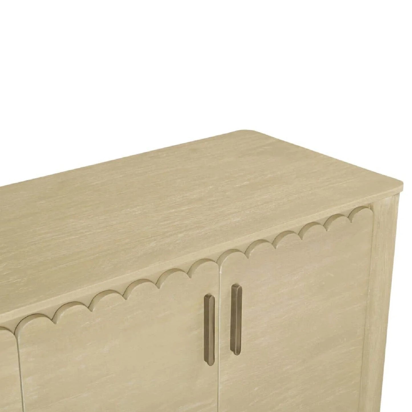 Luxury Scalloped Edge 4-Door Sideboard European Style for Villa
