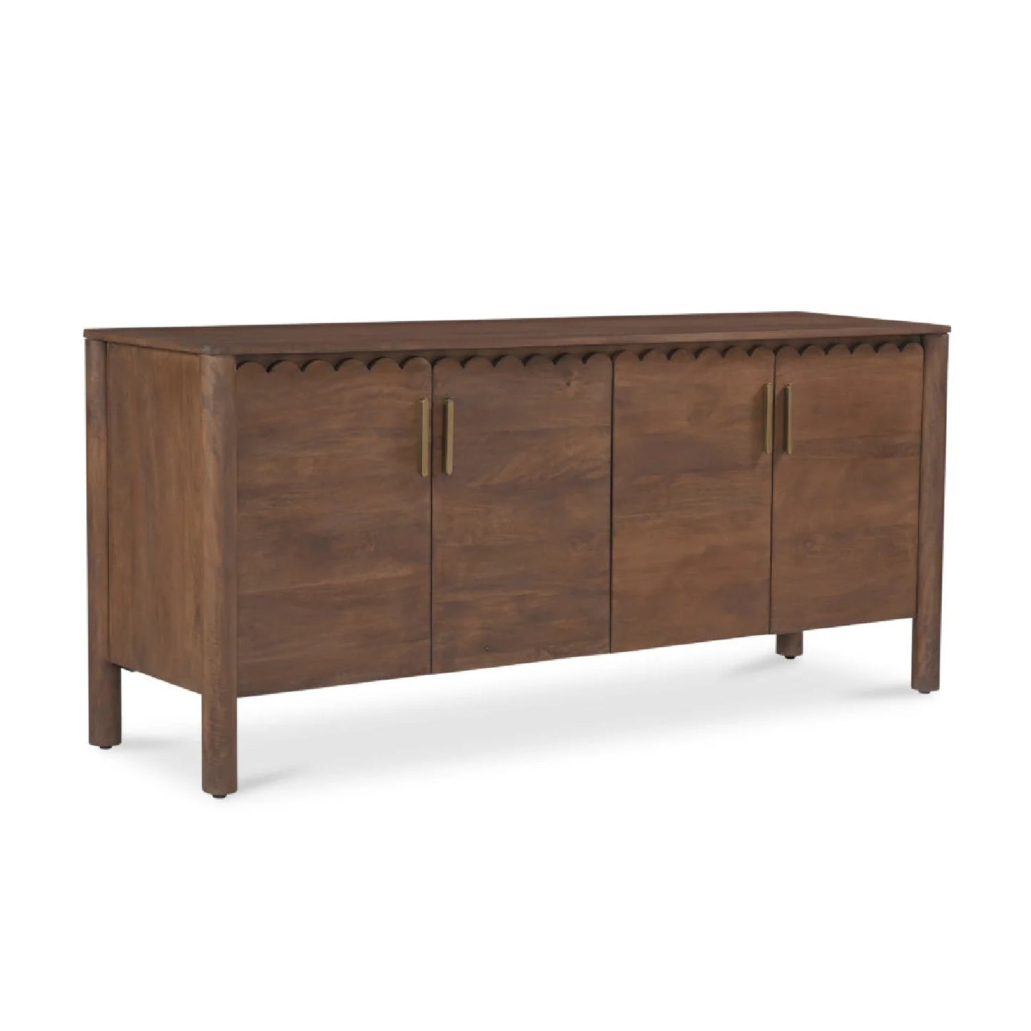 Luxury Scalloped Edge 4-Door Sideboard European Style for Villa