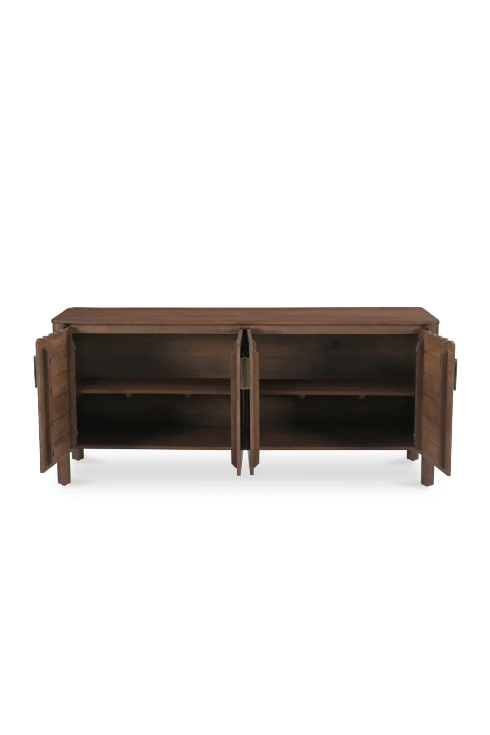 Luxury Scalloped Edge 4-Door Sideboard European Style for Villa