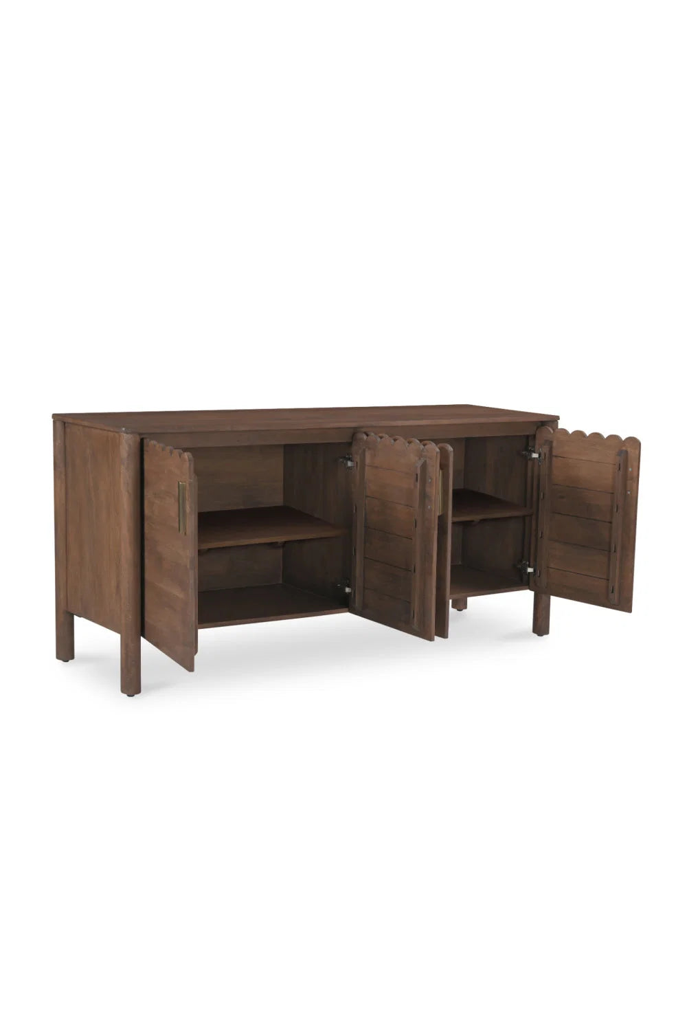 Luxury Scalloped Edge 4-Door Sideboard European Style for Villa