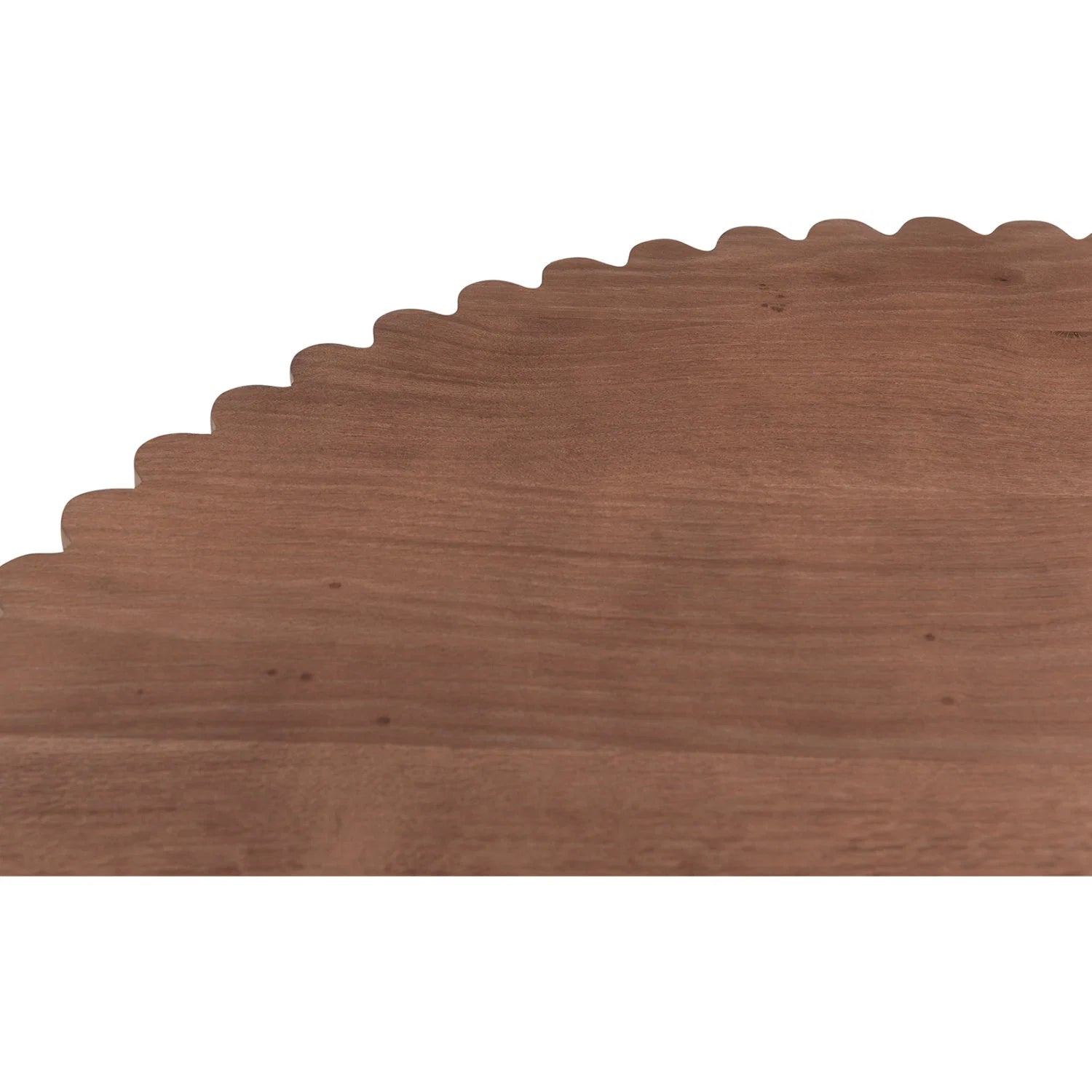 Luxury Scalloped Oak Pedestal Coffee Table Modern Italian Style for Villa