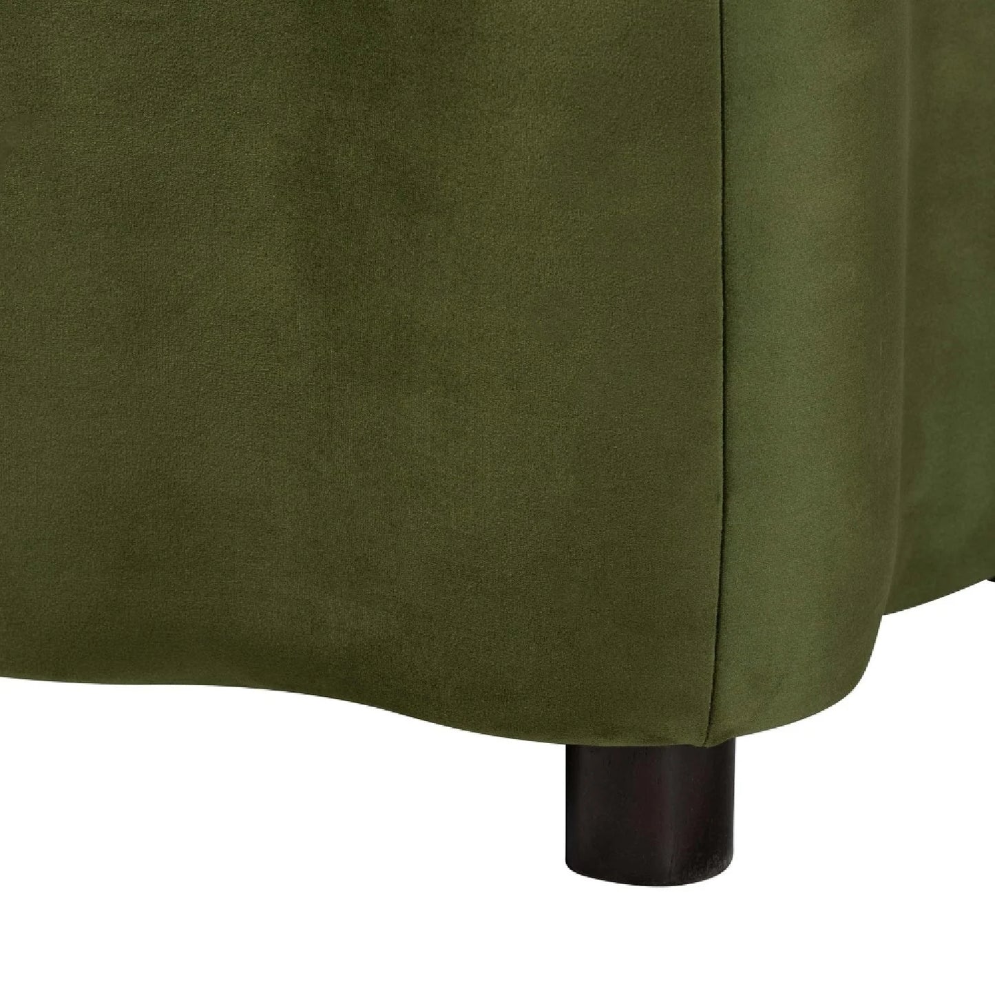 Luxury Scalloped Velvet Storage Bench European Style for Villa