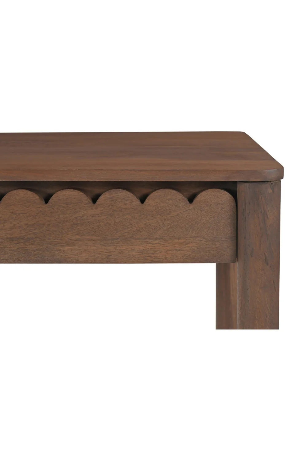 Luxury Scalloped Wooden 3-Drawer Modern Desk European Style for Villa