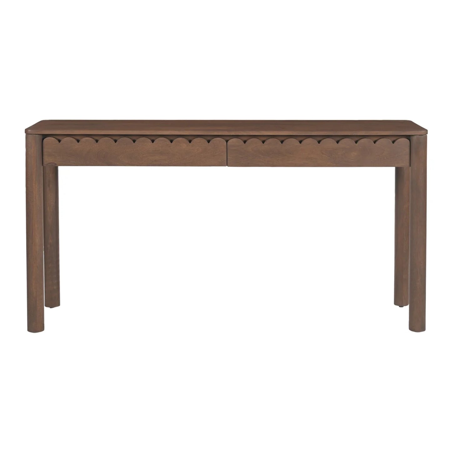 Luxury Scalloped Wooden Console Table Modern Italian Style for Villa