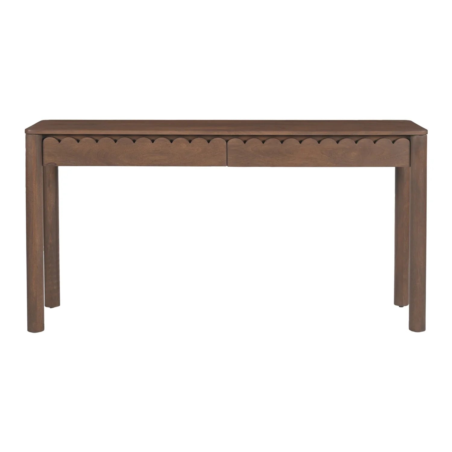 Luxury Scalloped Wooden Console Table Modern Italian Style for Villa