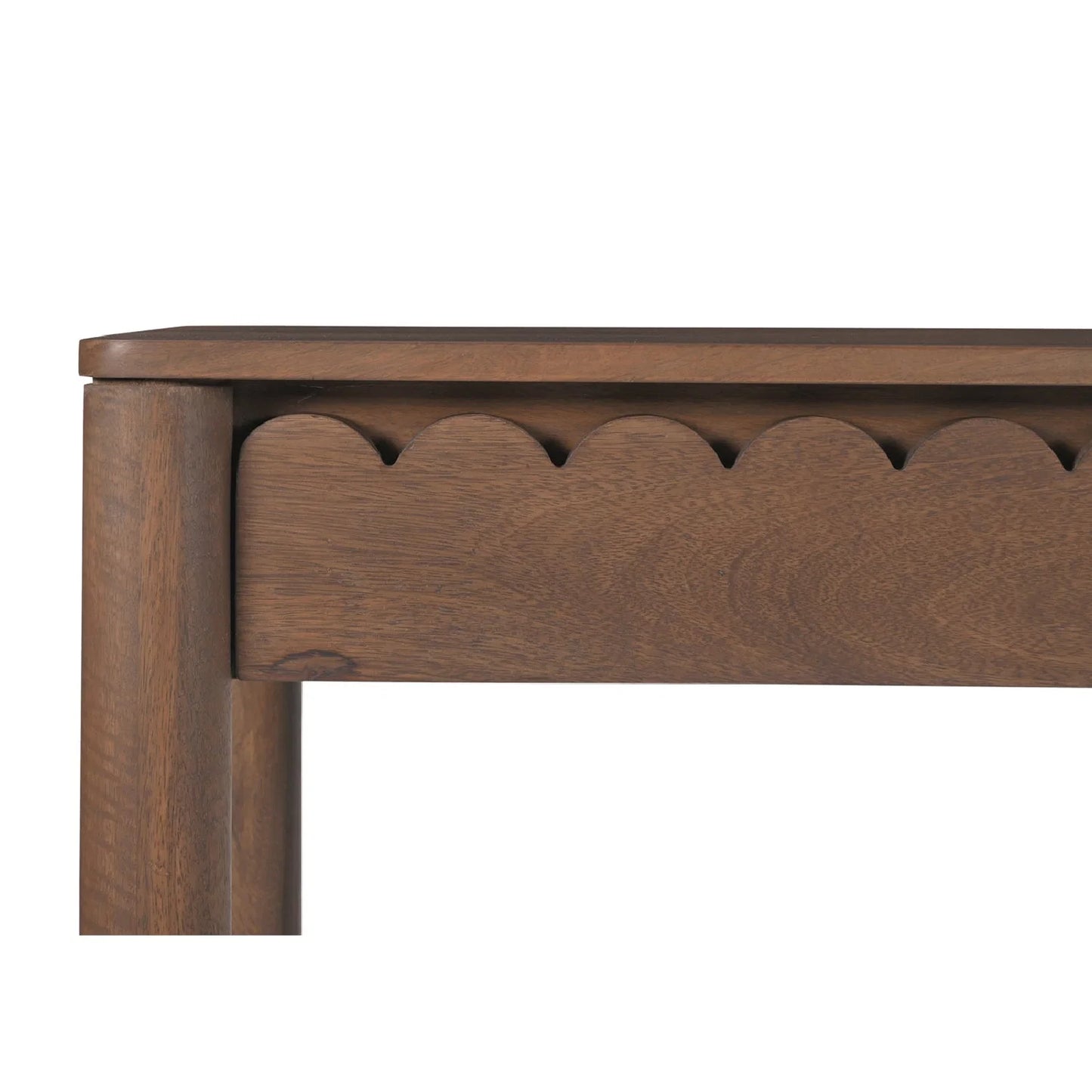 Luxury Scalloped Wooden Console Table Modern Italian Style for Villa