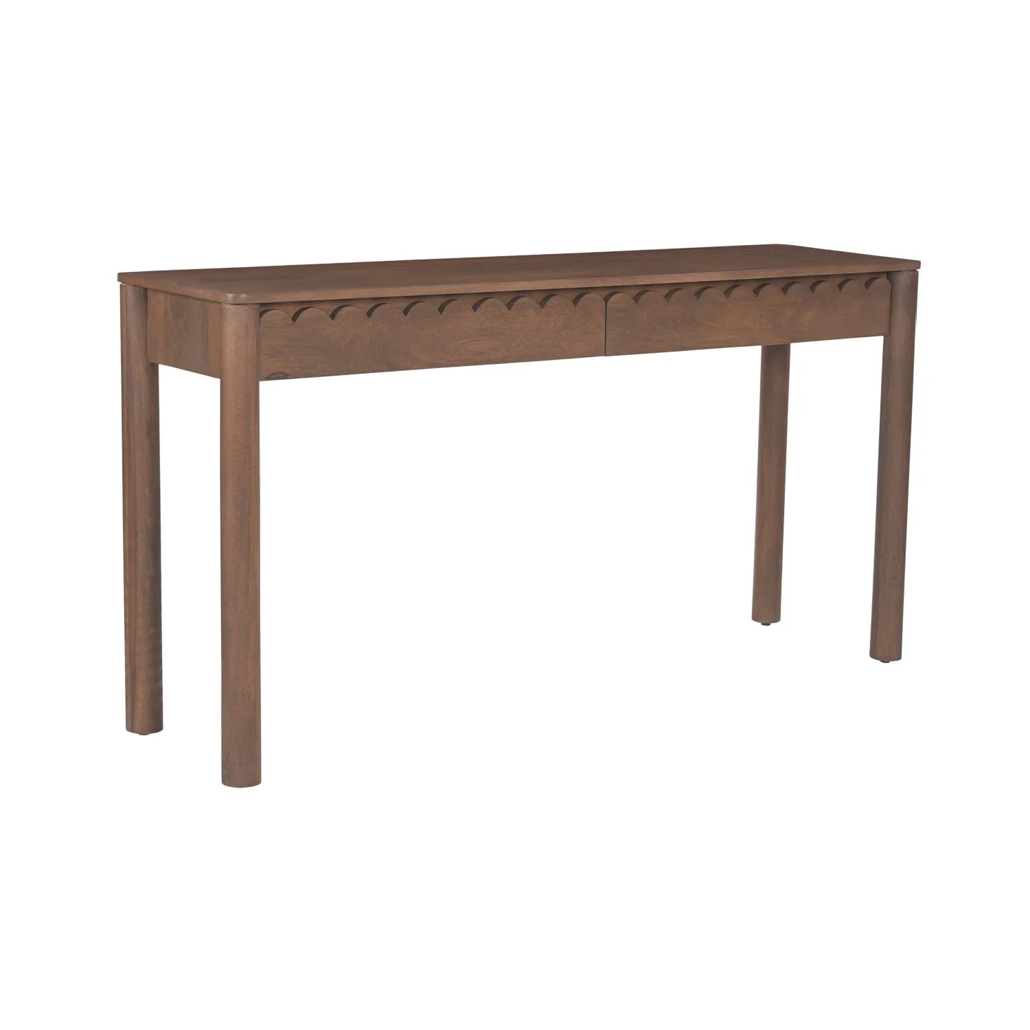 Luxury Scalloped Wooden Console Table Modern Italian Style for Villa
