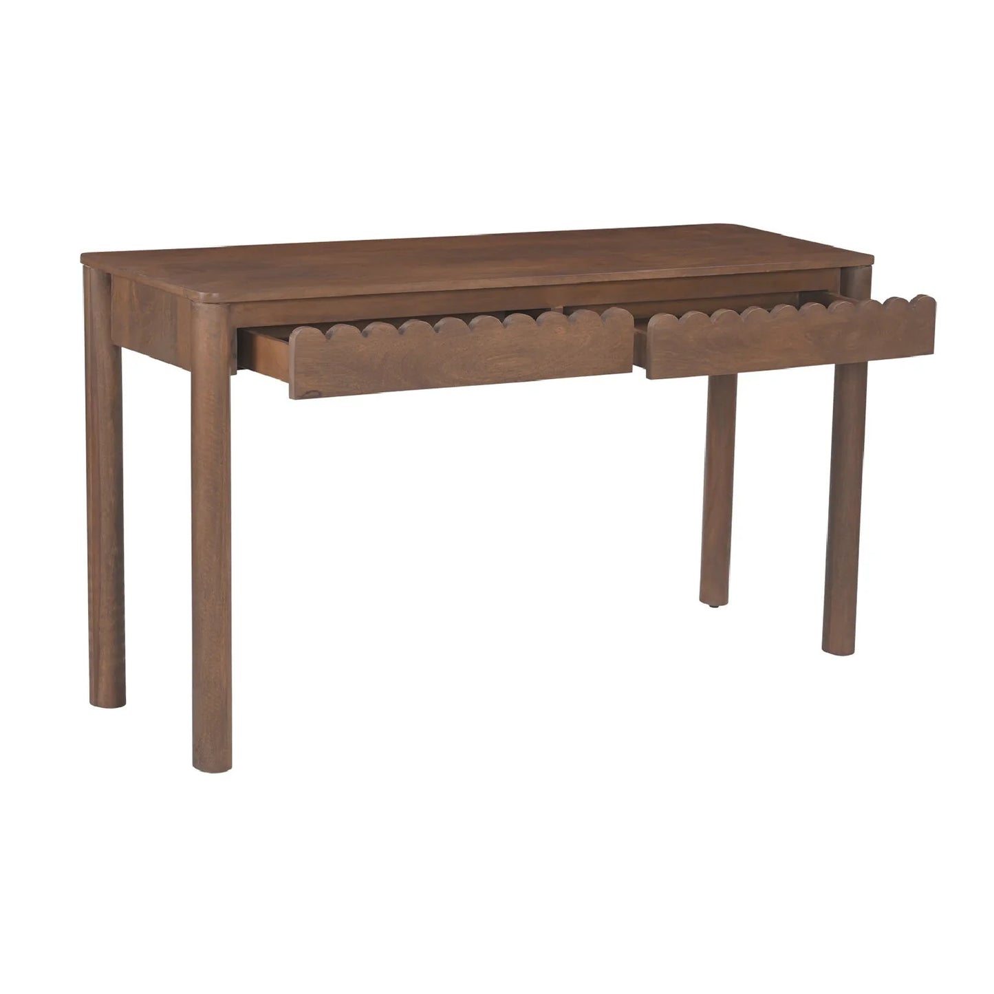 Luxury Scalloped Wooden Console Table Modern Italian Style for Villa