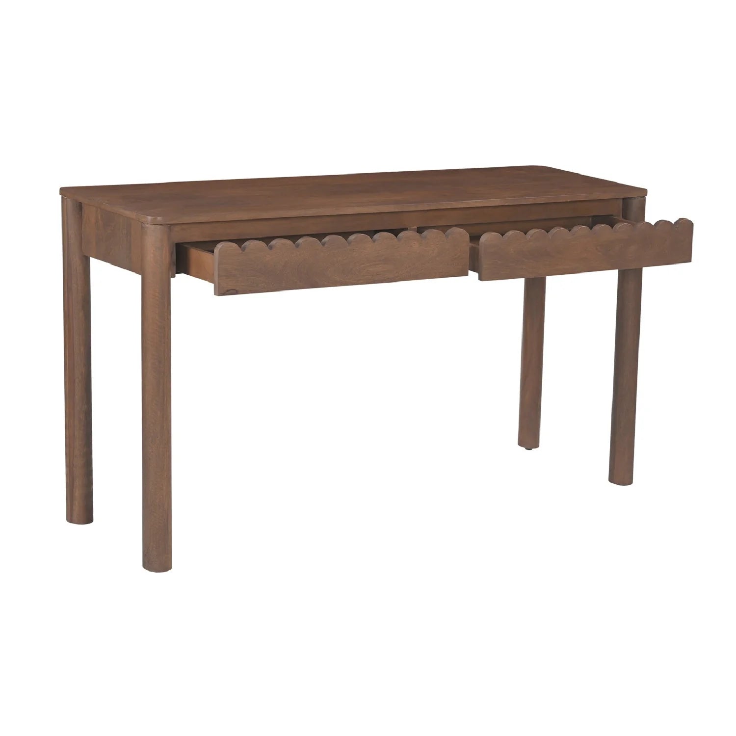Luxury Scalloped Wooden Console Table Modern Italian Style for Villa