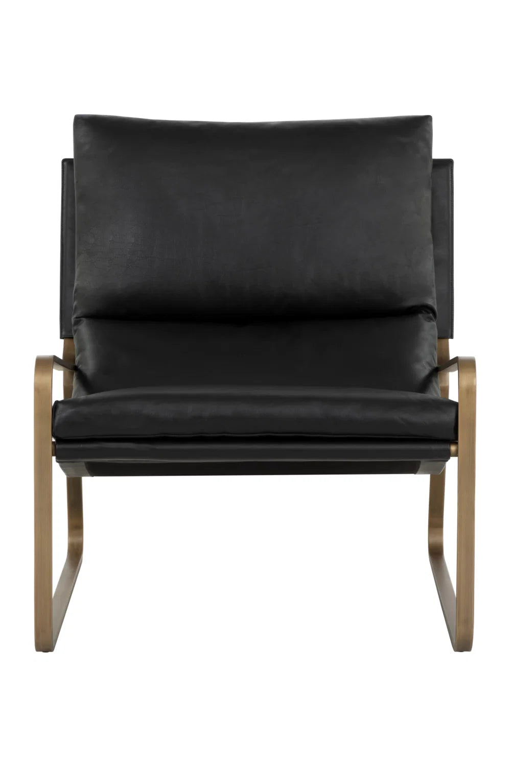 Luxury Scooped Leather Accent Chair European Style for Villa